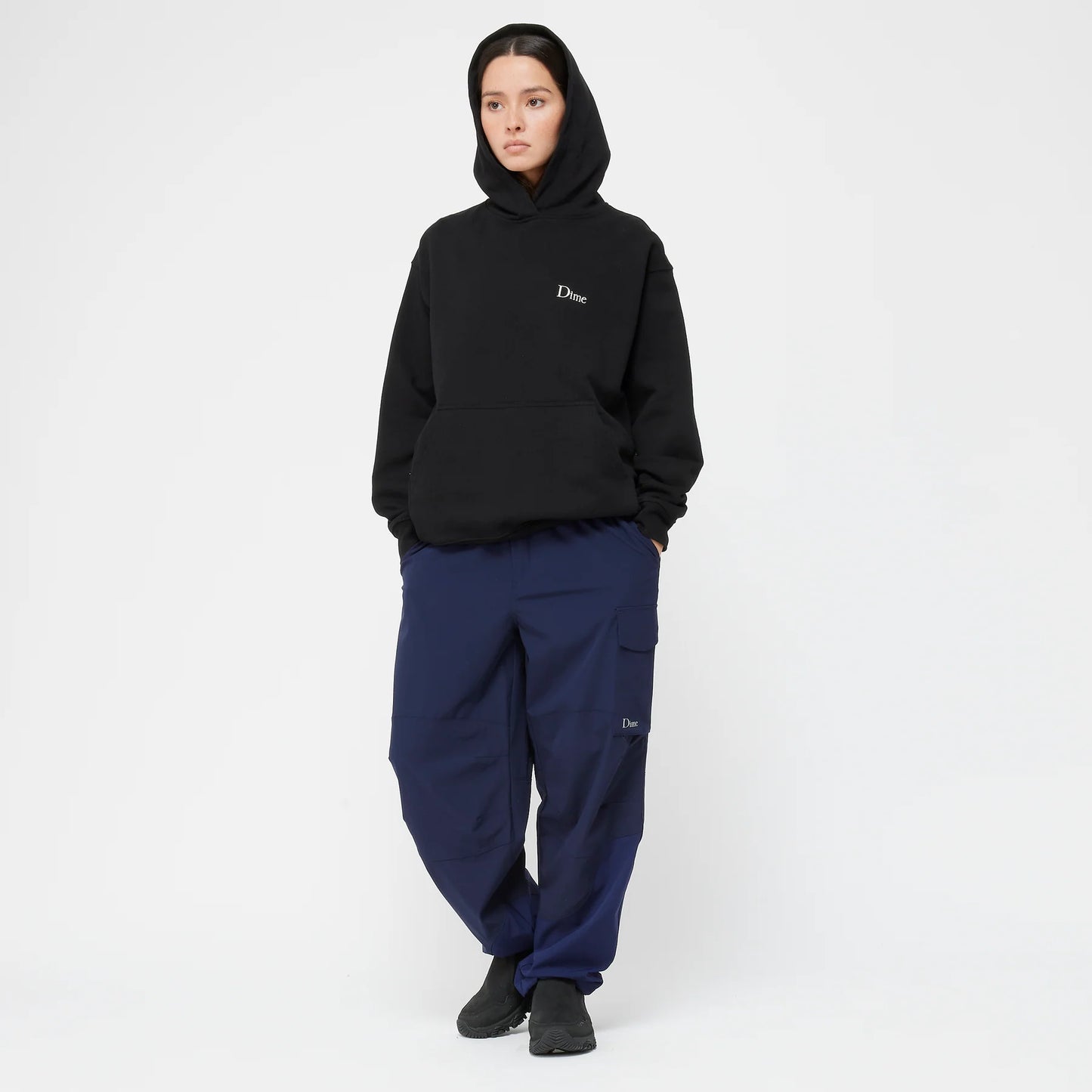 Dime Classic Small Logo Hoodie - Black