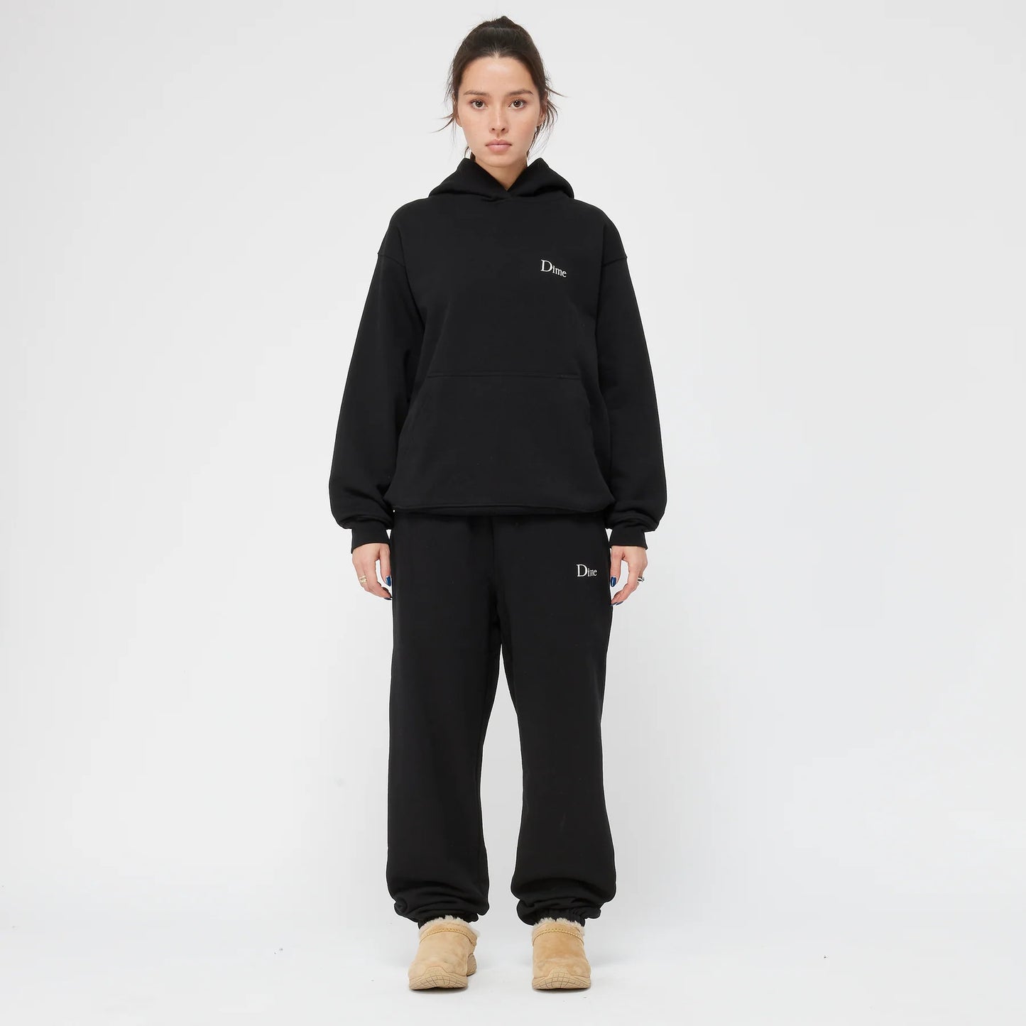 Dime Classic Small Logo Hoodie - Black