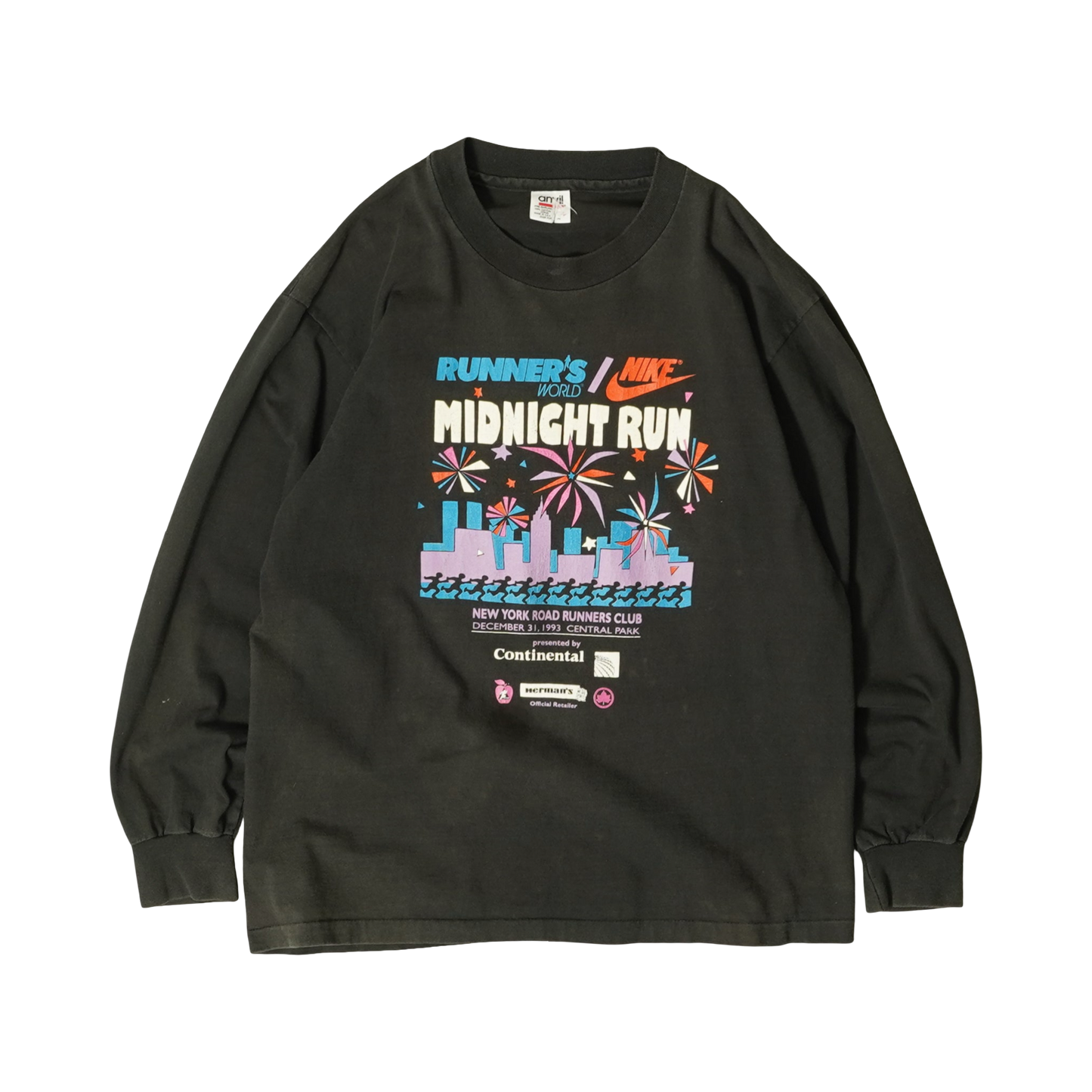 New York Road Runners Club MIDNIGHT RUN 1993 L/S Tee