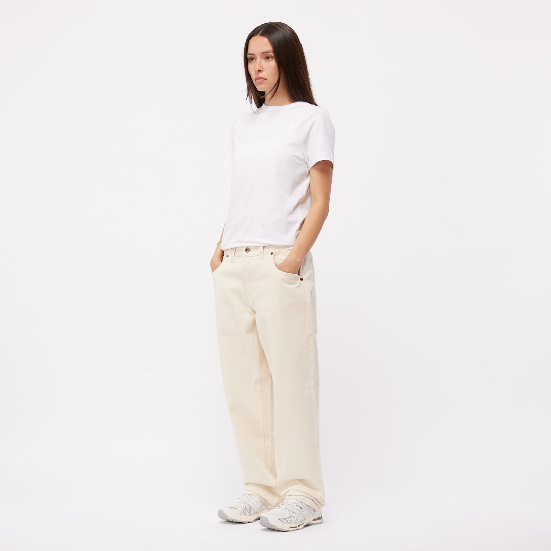 Dime Relaxed Denim Pants - Warm white