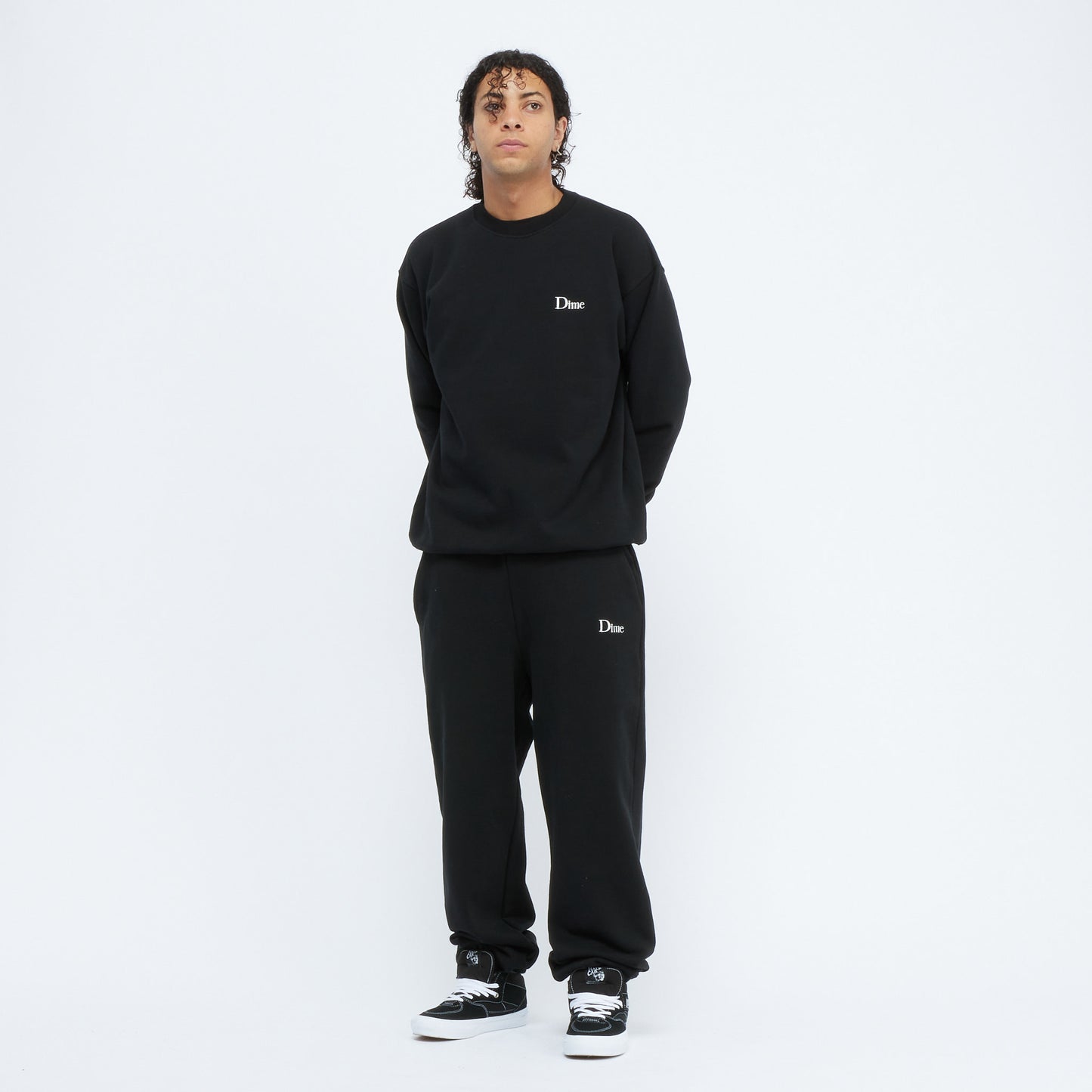 Dime Classic Small Logo Crewneck - Black