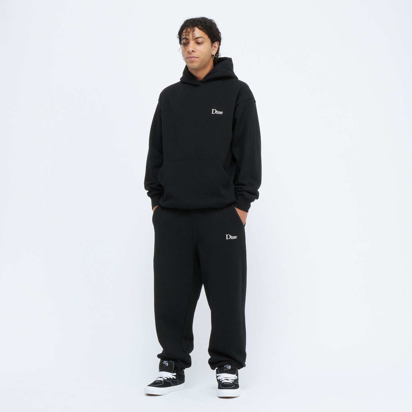 Dime Classic Small Logo Hoodie - Black