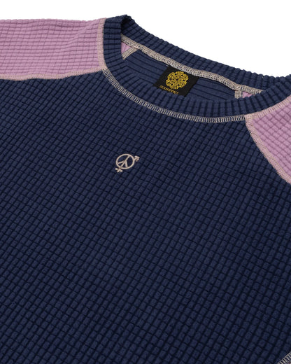 Sexhippies Grid Fleece 2.0 - Navy/Lilac