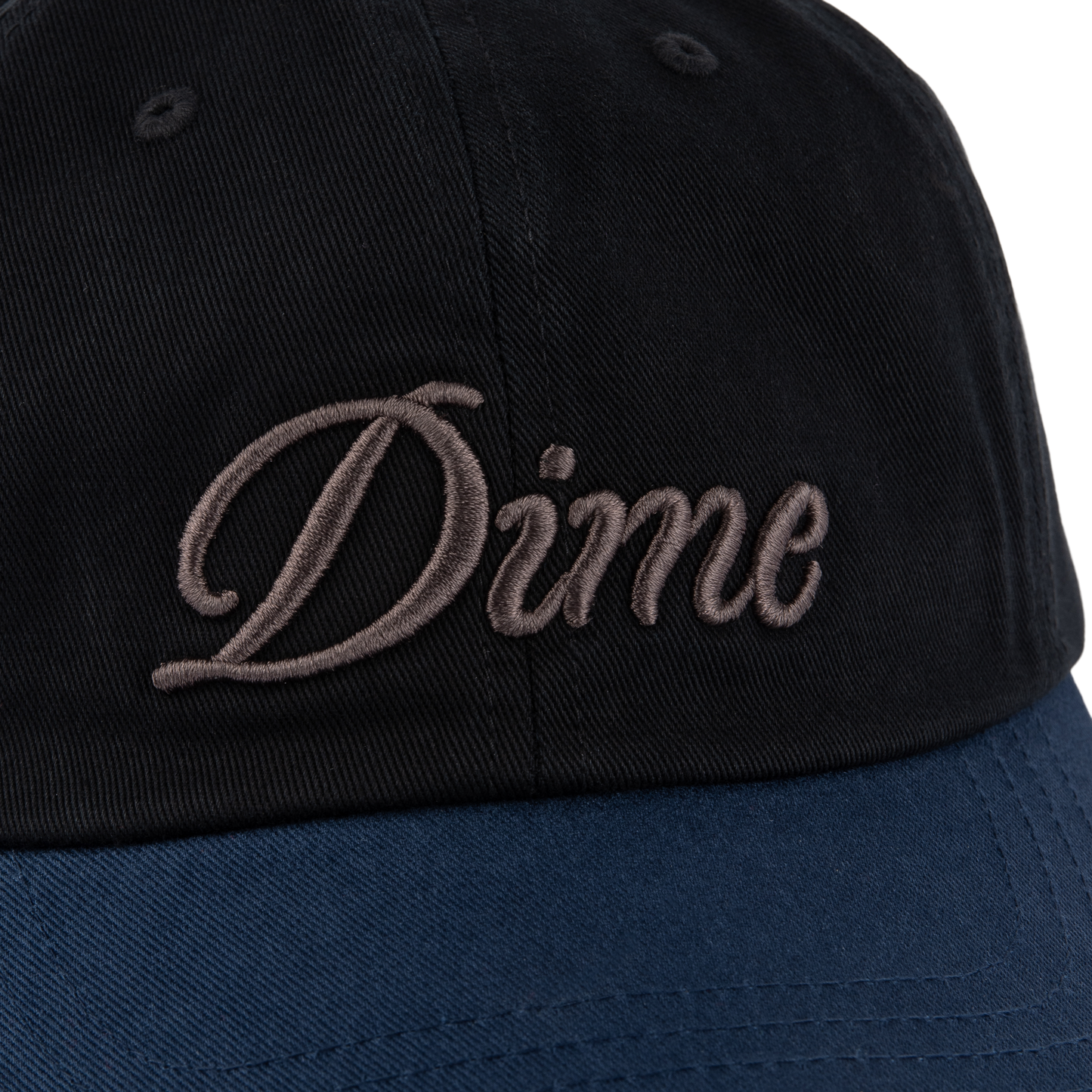 Dime Cursive Low Pro Cap - Black x Midnight