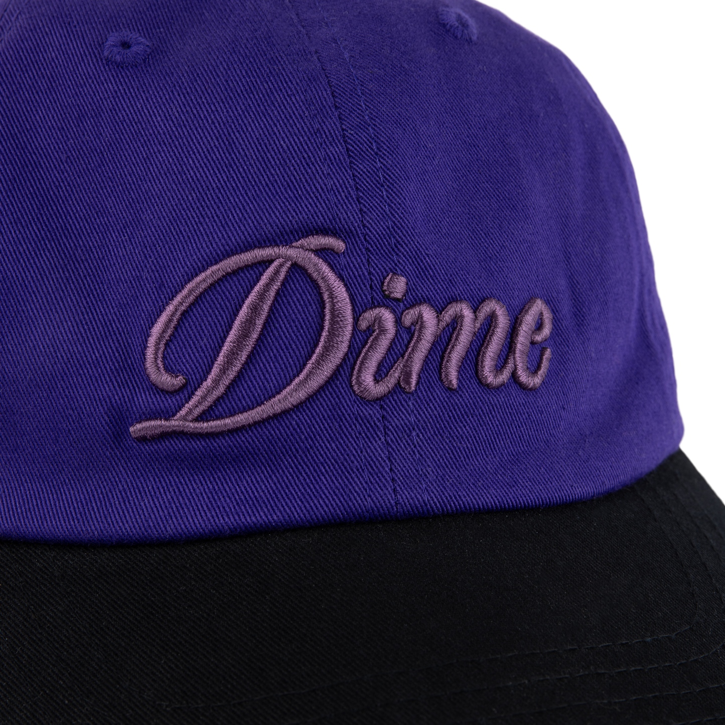 Dime Cursive Low Pro Cap - Purple x Black