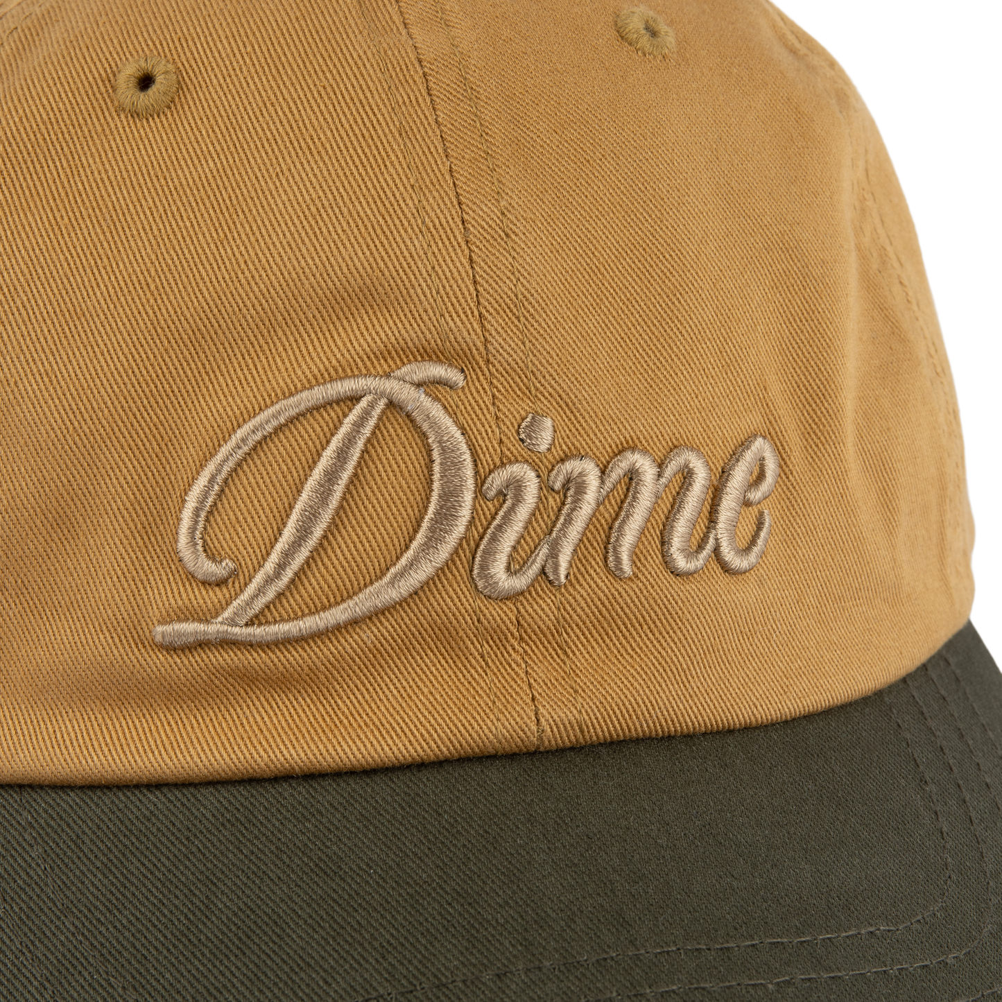 Dime Cursive Low Pro Cap - Wheat x Green