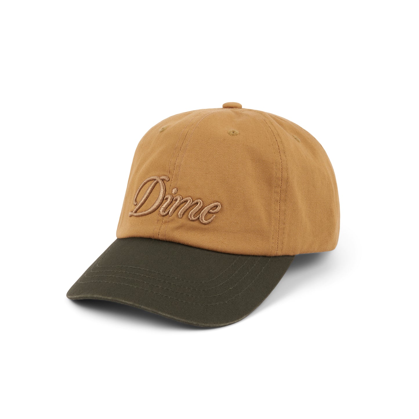 Dime Cursive Low Pro Cap - Wheat x Green