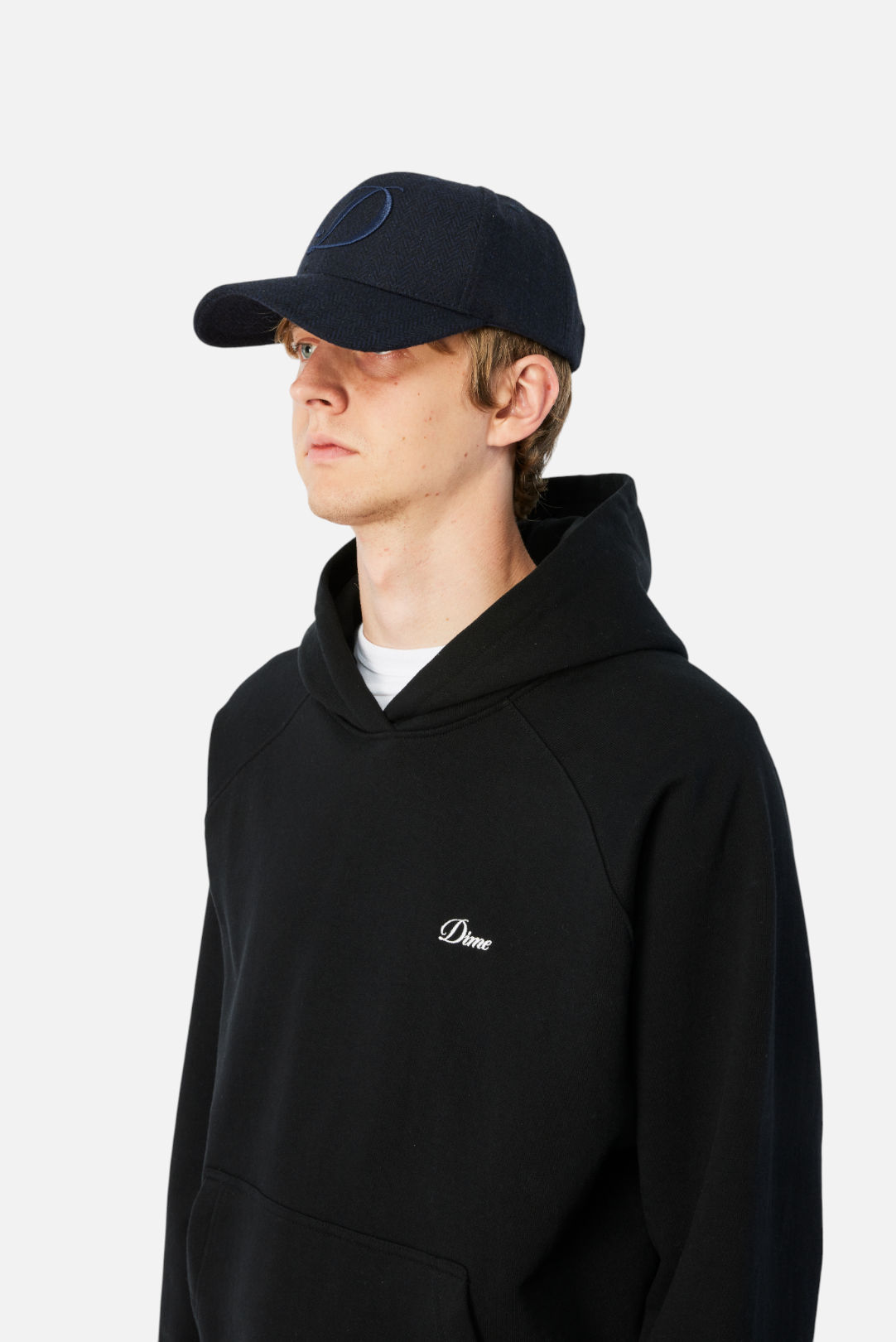 Dime D Full Fit Cap - Herringbone Navy