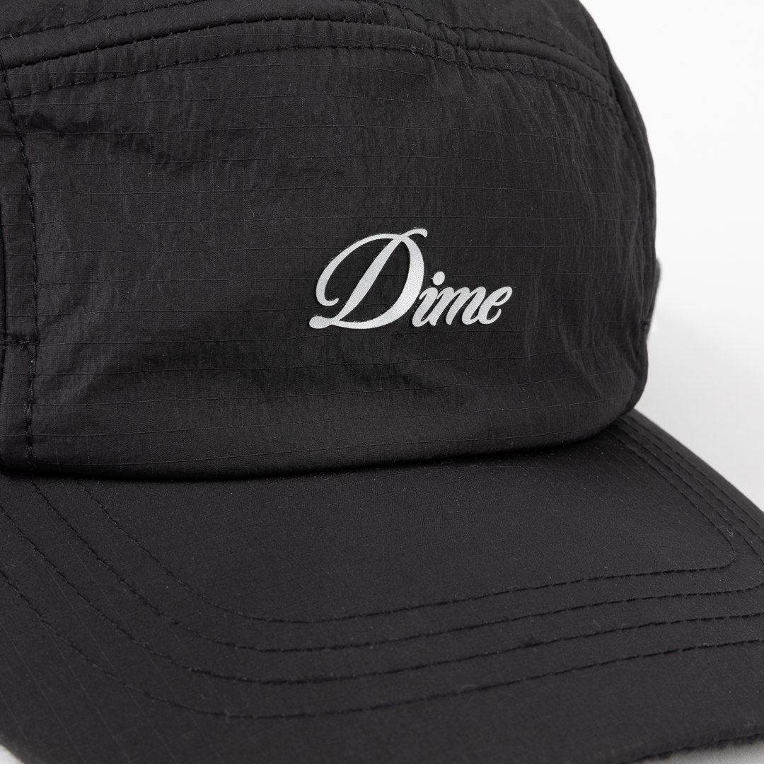 Dime Cursive Earflap Cap - Black