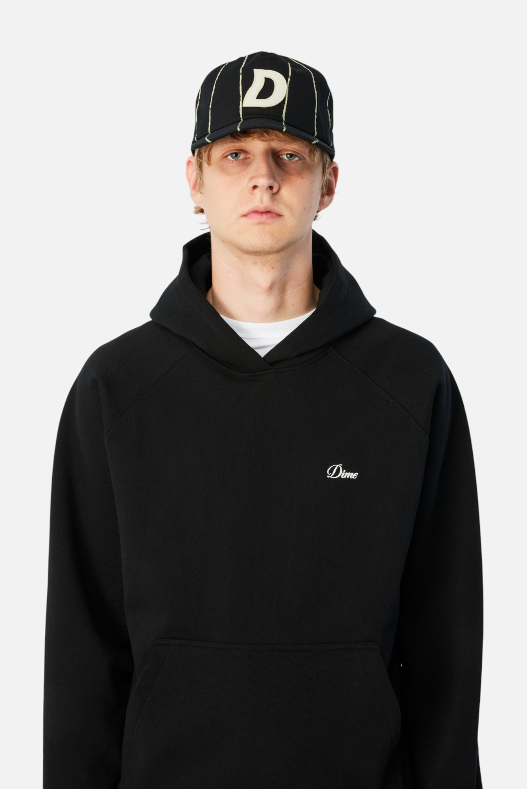 Dime Pinstriped Worker Cap - Black