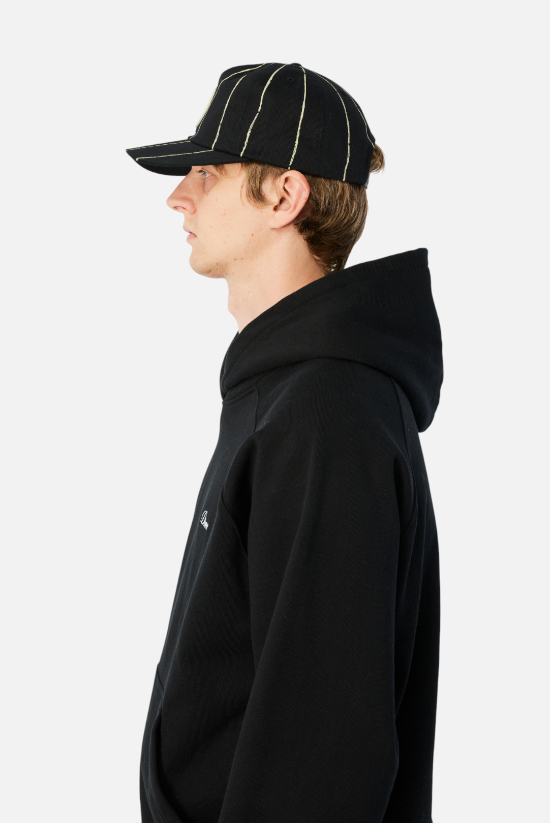 Dime Pinstriped Worker Cap - Black