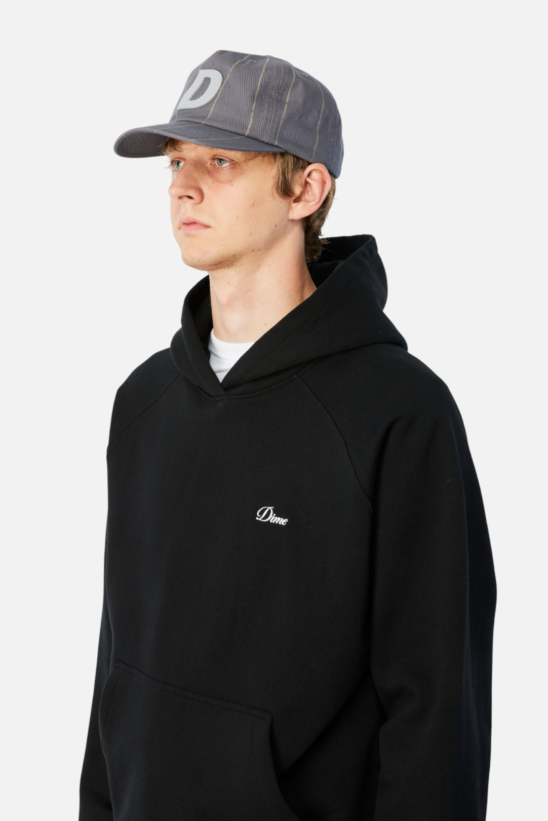 Dime Pinstriped Worker Cap - Gray