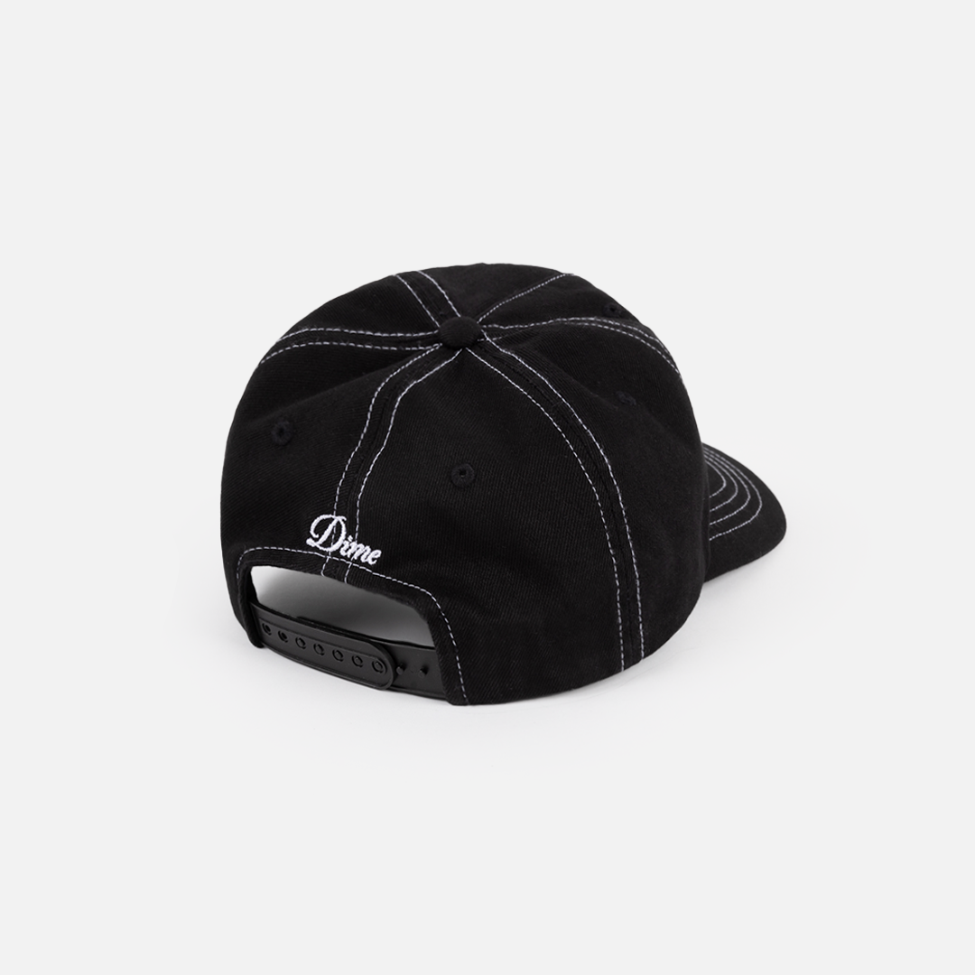 Dime Cursive Denim Worker Cap - Black Washed
