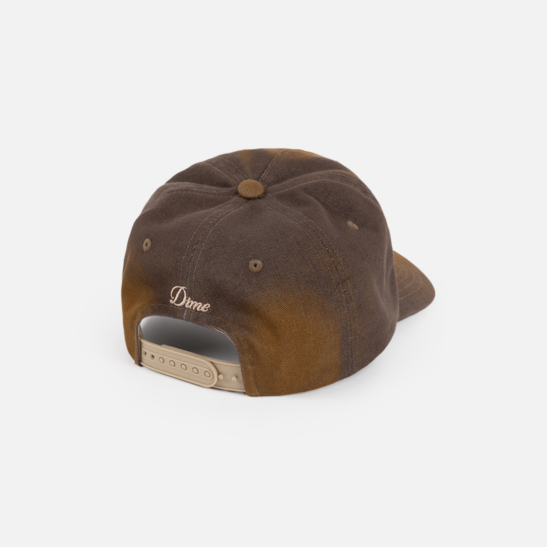 Dime Cursive Denim Worker Cap - Brown Washed