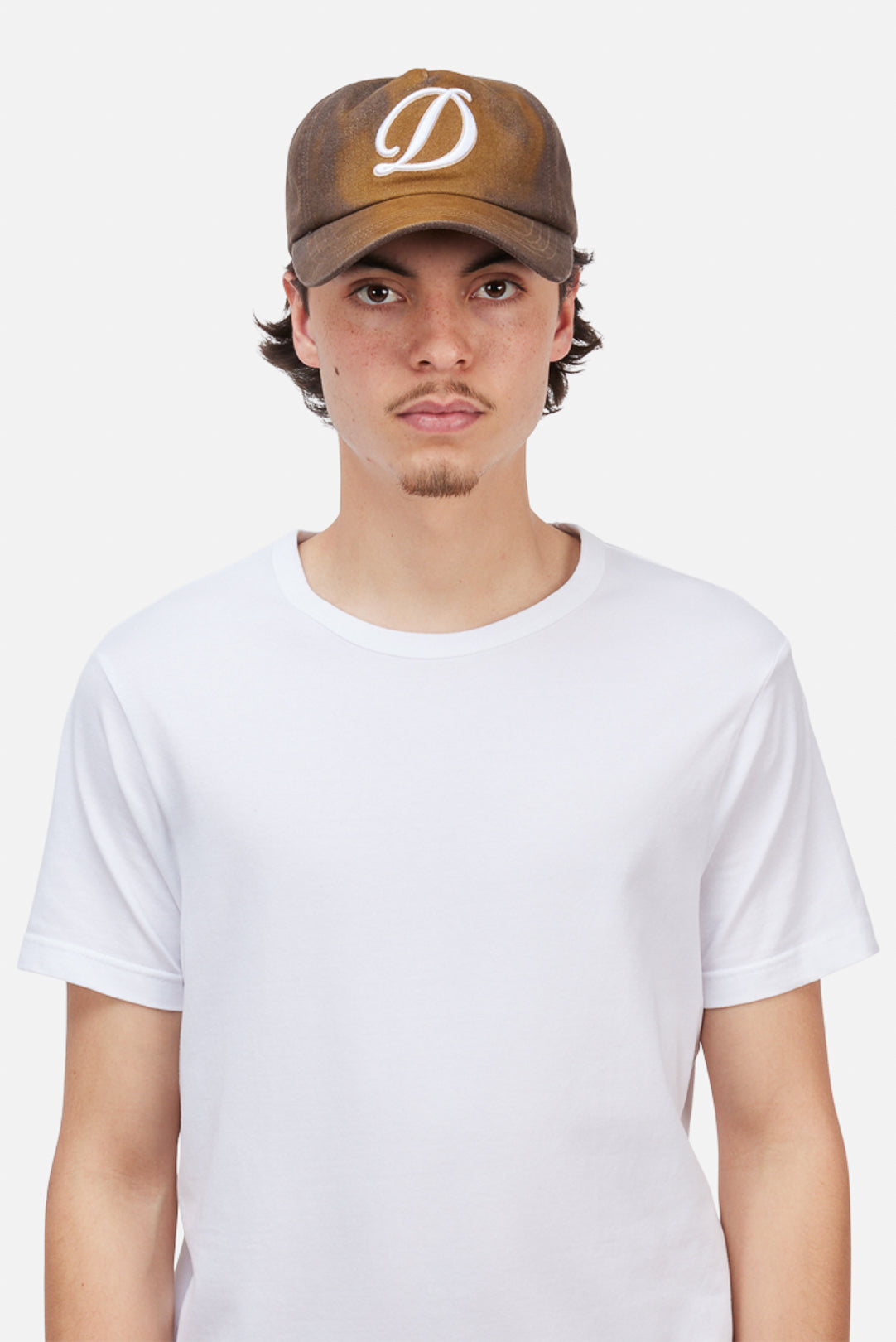 Dime Cursive Denim Worker Cap - Brown Washed