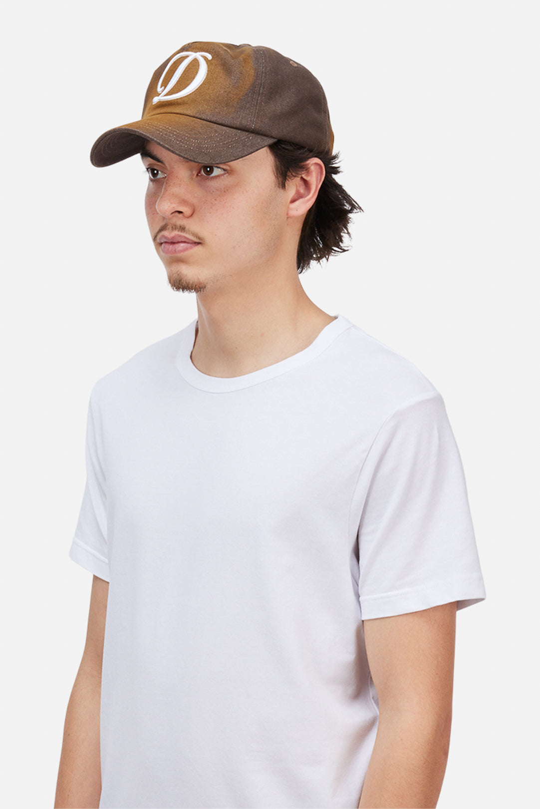 Dime Cursive Denim Worker Cap - Brown Washed