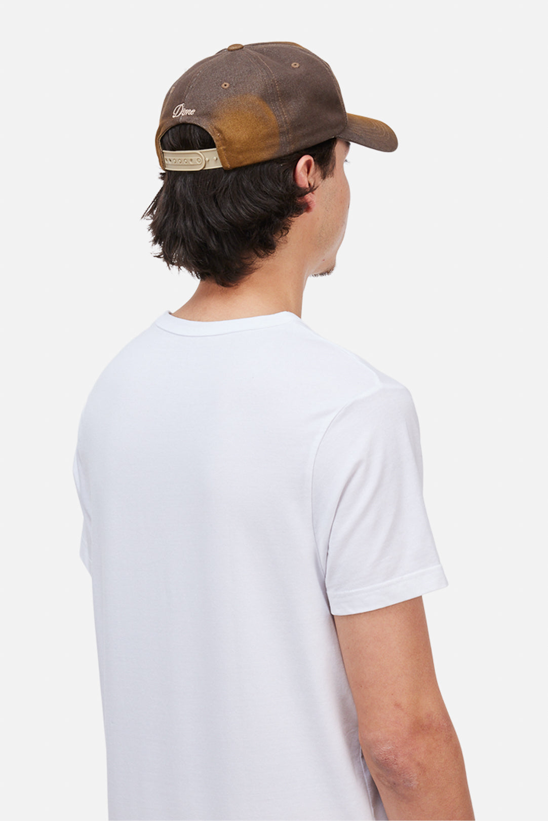 Dime Cursive Denim Worker Cap - Brown Washed