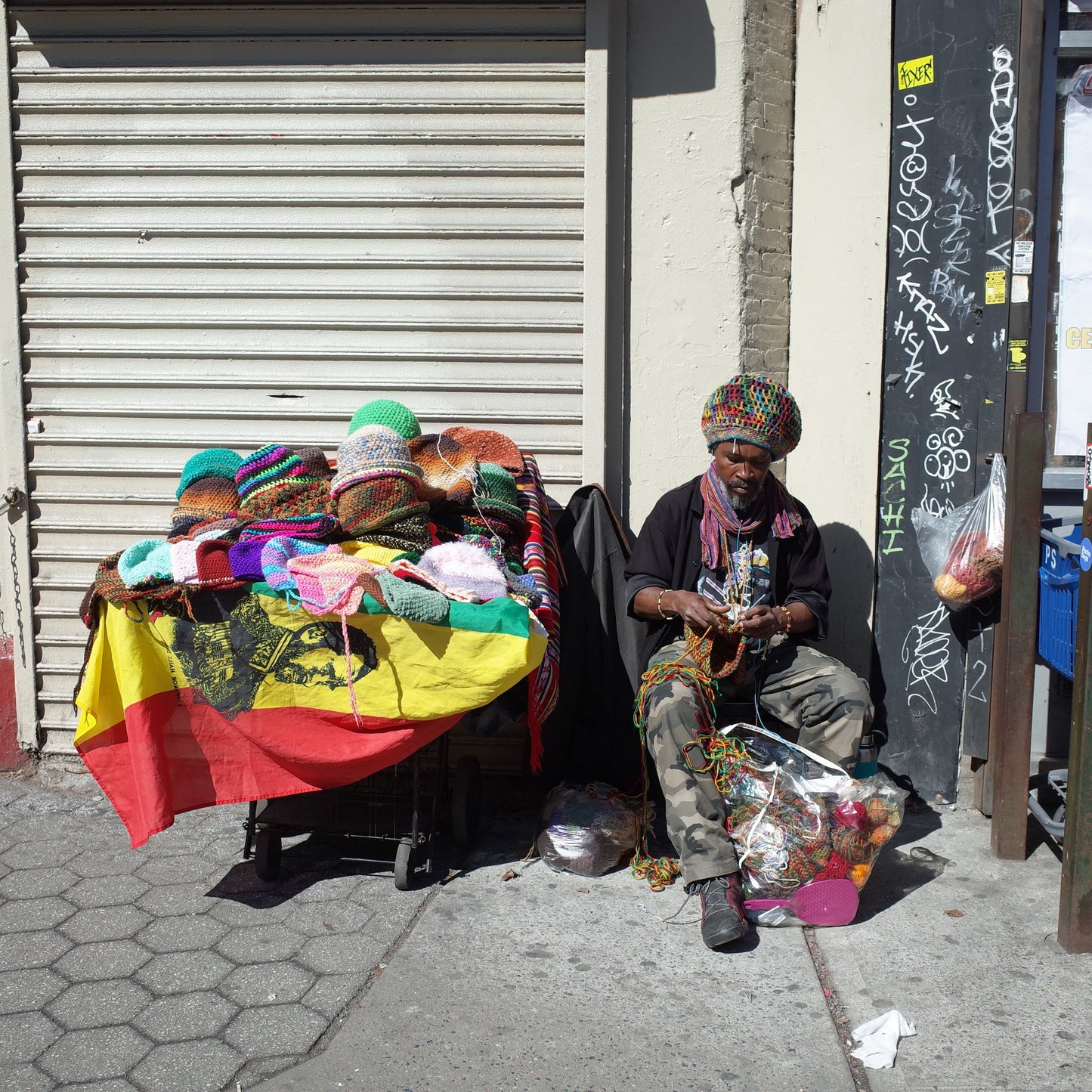 Handmade Knit Beanies from a Subway Station in Brooklyn