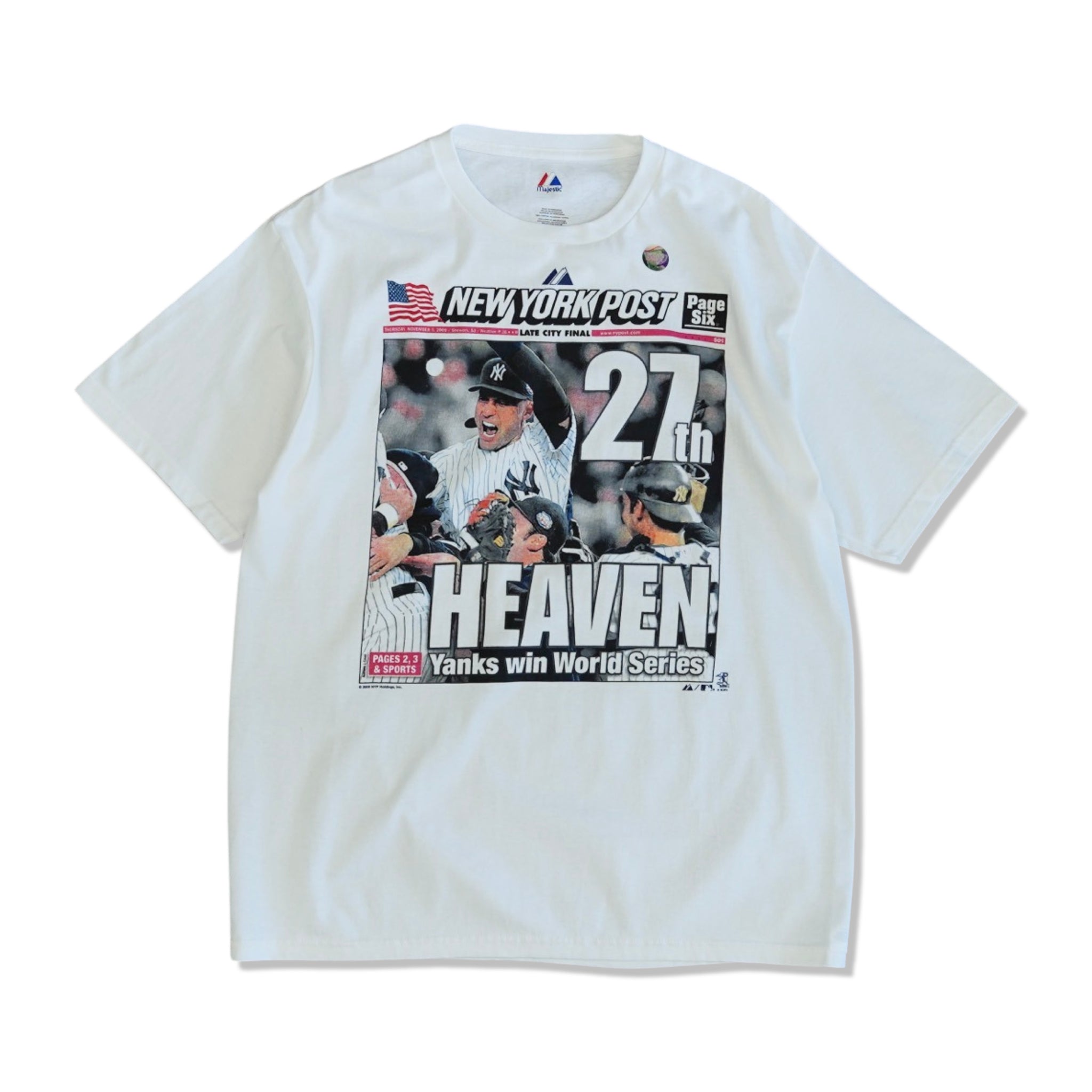 NY Yankees World Series 2009 / New York Post Tee. Size L. In-store