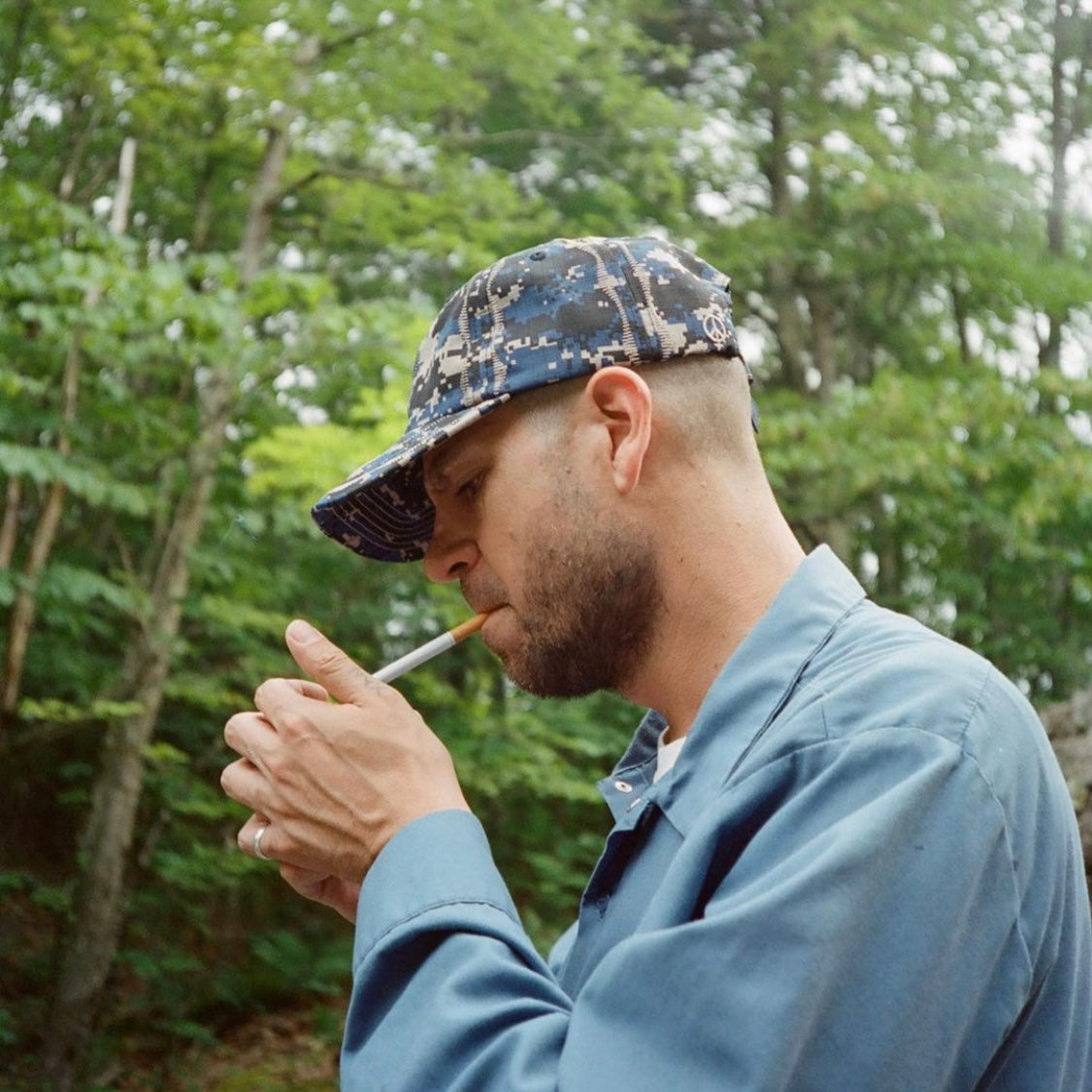 Sexhippies Welder's Stitch Hat "Blue Digital Camo"