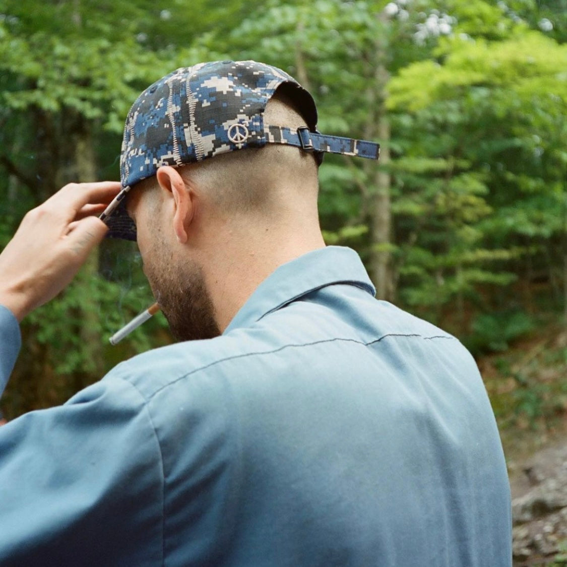 Sexhippies Welder's Stitch Hat "Blue Digital Camo"