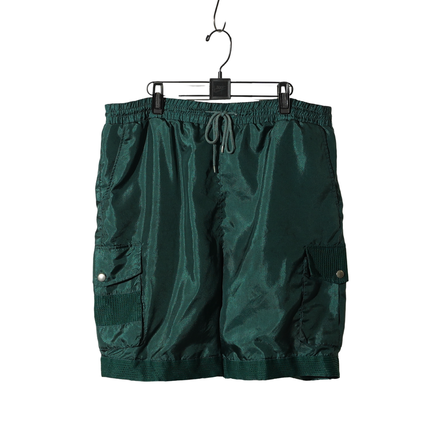 Plain Nylon Cargo Shorts
