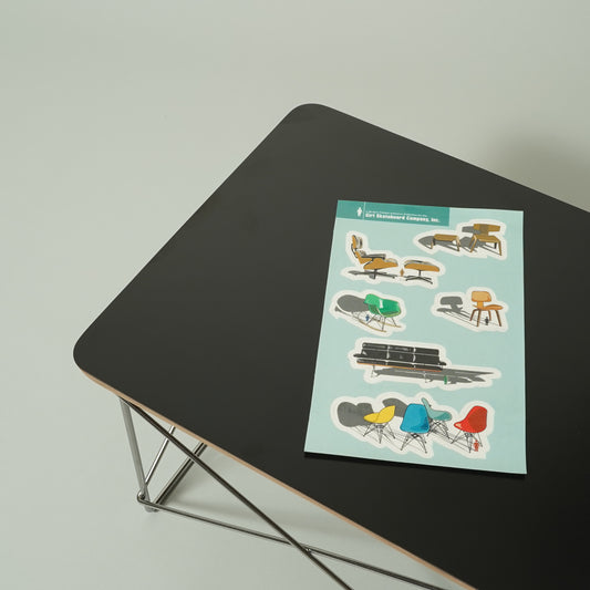 Girl Skateboard Eames Chair Sticker Sheet