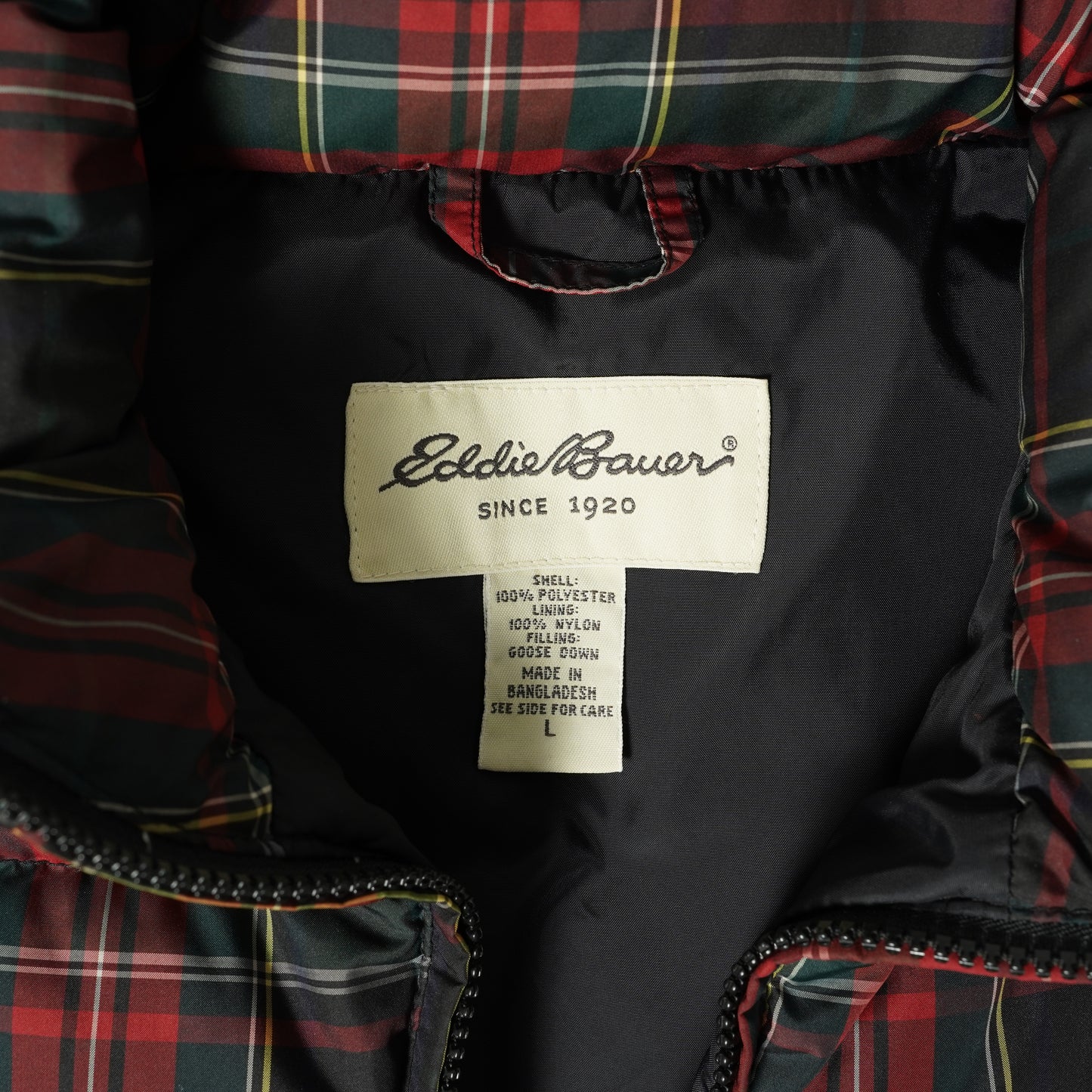 Eddie Bauer Plaid Puffer Vest