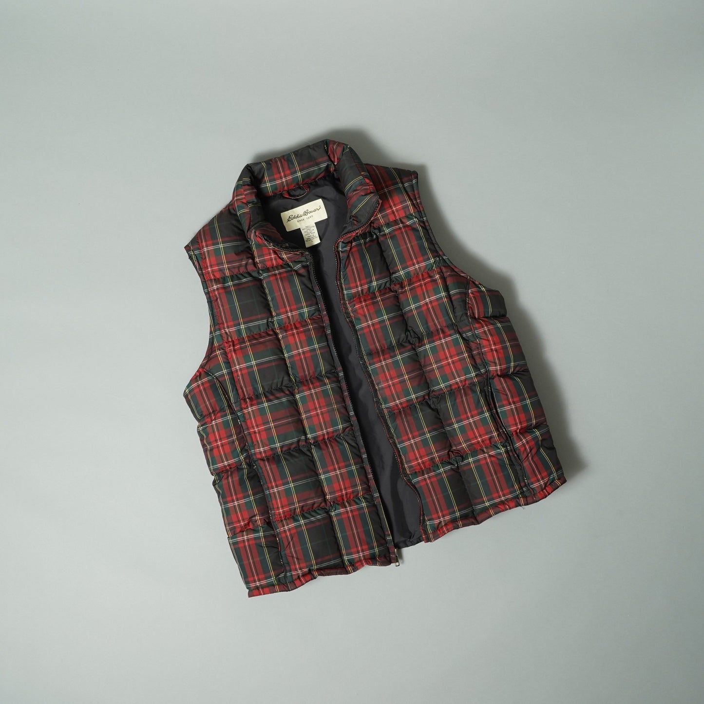 Eddie Bauer Plaid Puffer Vest