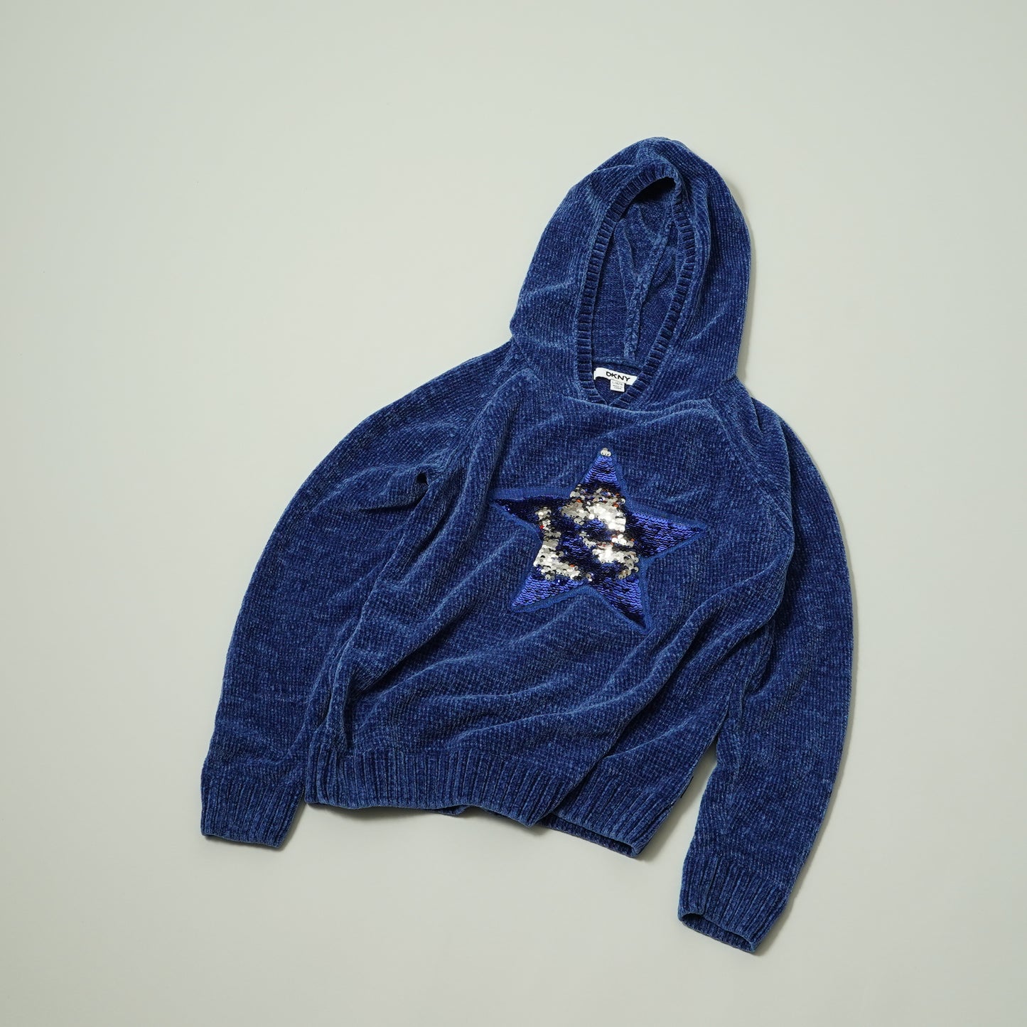 DKNY Sequin Velvet Knit Hoodie