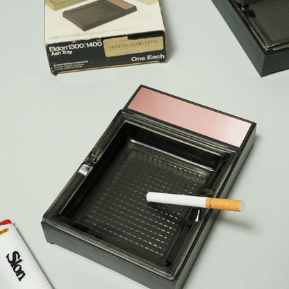 ELDON Plastic Base Glass Ashtray with Box