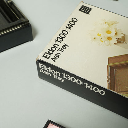 ELDON Plastic Base Glass Ashtray with Box