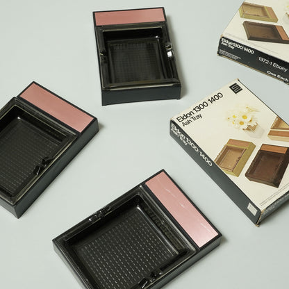 ELDON Plastic Base Glass Ashtray with Box