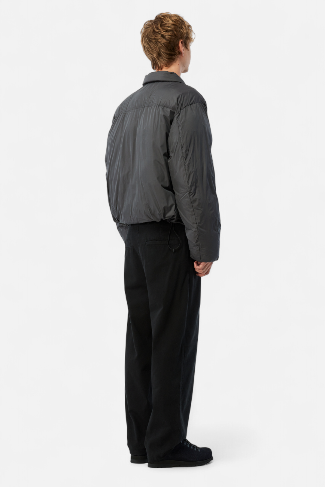Dime Pleated Puffer - Charcoal