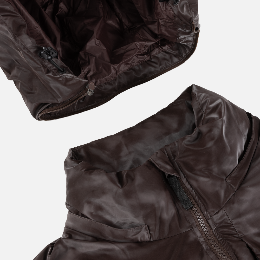 Dime Wavy Puffer - Smoke Brown