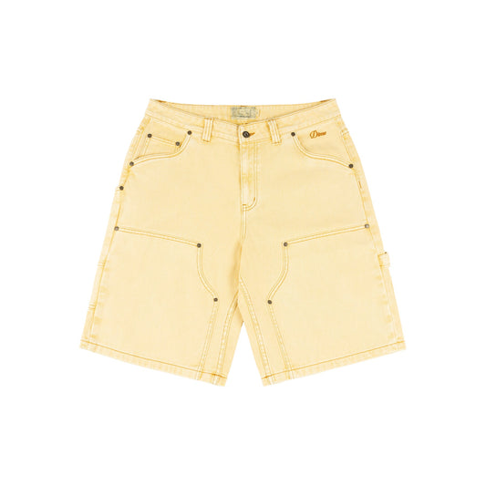 Dime Carpenter Denim Shorts - Lemon