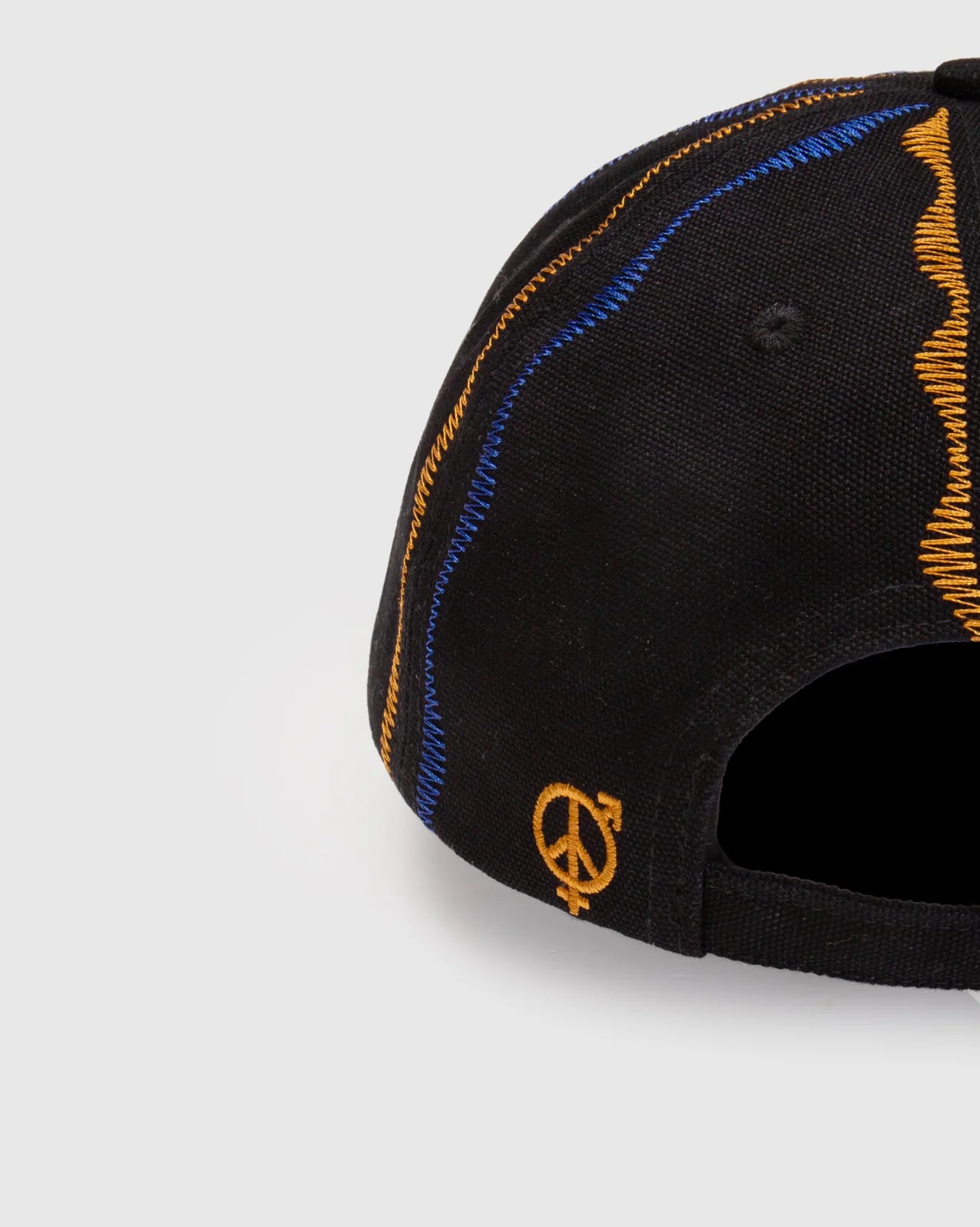 Sexhippies Pinwheel Welder's Stitch Hat - Black / Royal / Burnt Orange