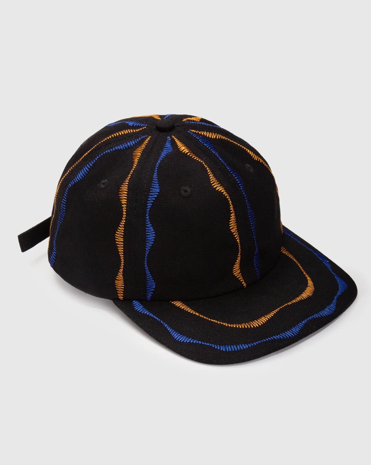 Sexhippies Pinwheel Welder's Stitch Hat - Black / Royal / Burnt Orange