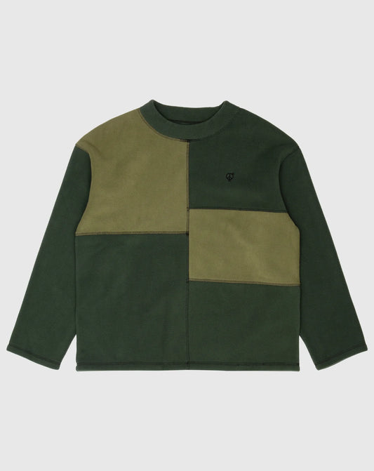 Sexhippies Box Fleece Mock Neck - Olive/Forest