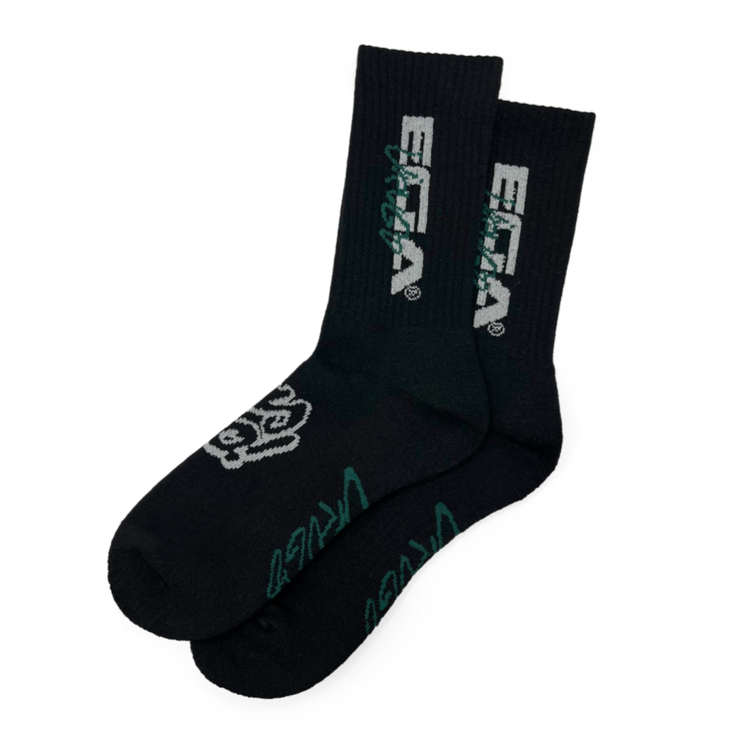 EasyGo NYC "Urugo" Advanced Merino Wool Blend Reflective Logo Socks (Forest Green)