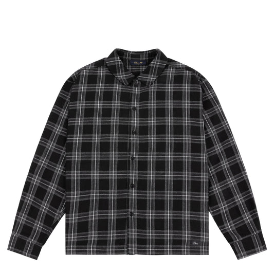 Dime Plaid Flannel Shirt - Black