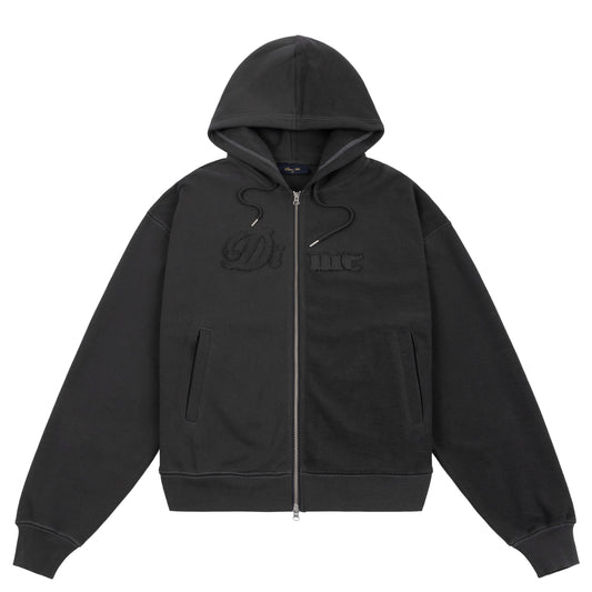 Dime Reverse French Terry Zip Hoodie - Vintage black