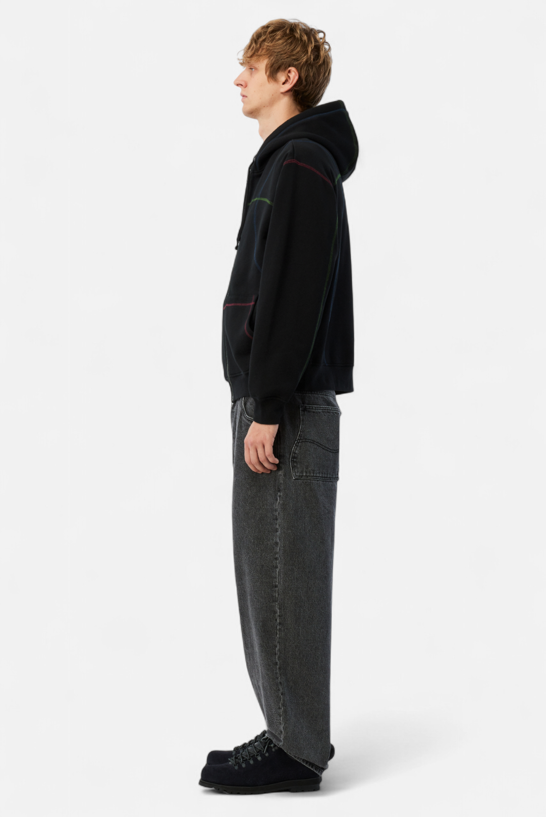 Dime Court Zip Hoodie - Black Multi