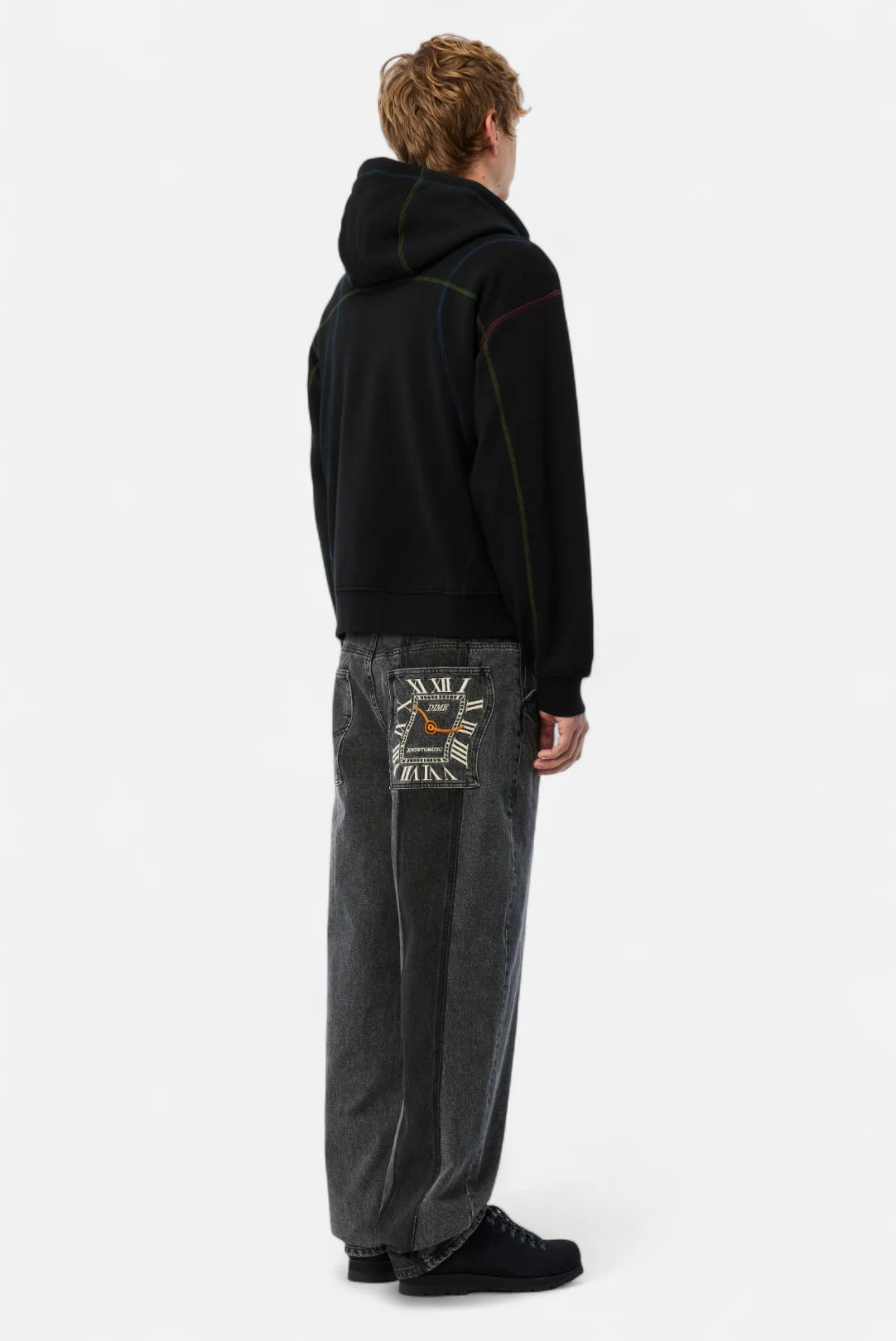 Dime Court Zip Hoodie - Black Multi