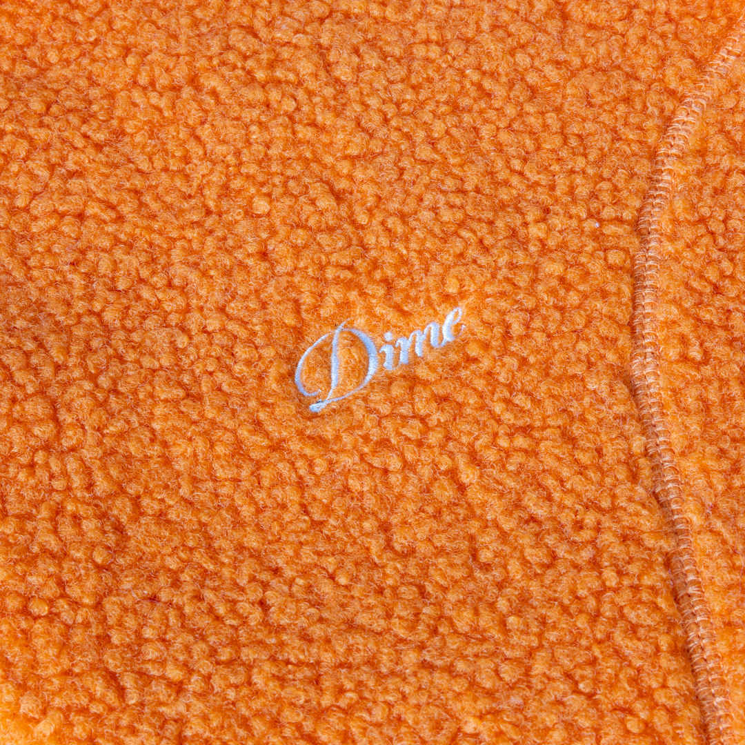 Dime Polar Fleece Sherpa Zip - Orange