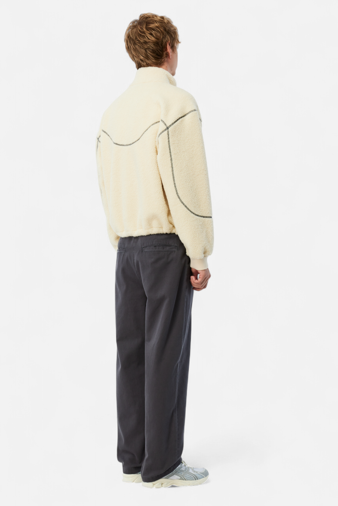 Dime Polar Fleece Sherpa Zip - Cream