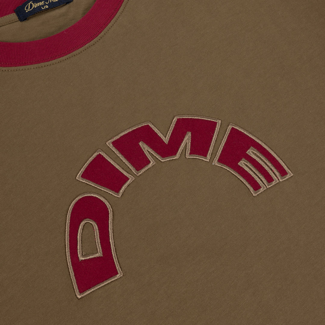 Dime Arch Ringer T-Shirt - Brown