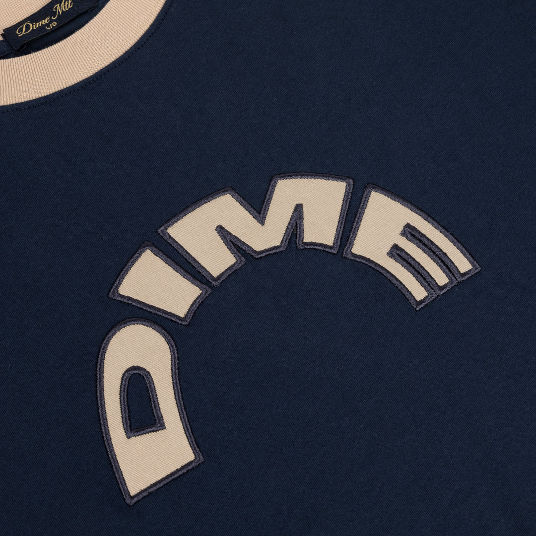 Dime Arch Ringer T-Shirt - Navy