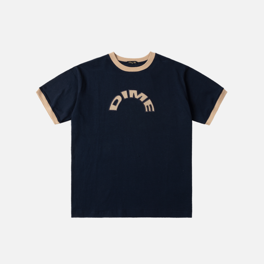 Dime Arch Ringer T-Shirt - Navy