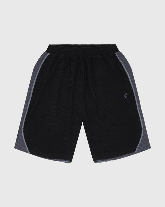 Sexhippies Grid Fleece Shorts - Black